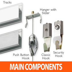 MAIN PICTURE HANGING SYSTEM COMPONENTS